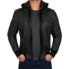 Black Leather Moto Jacket