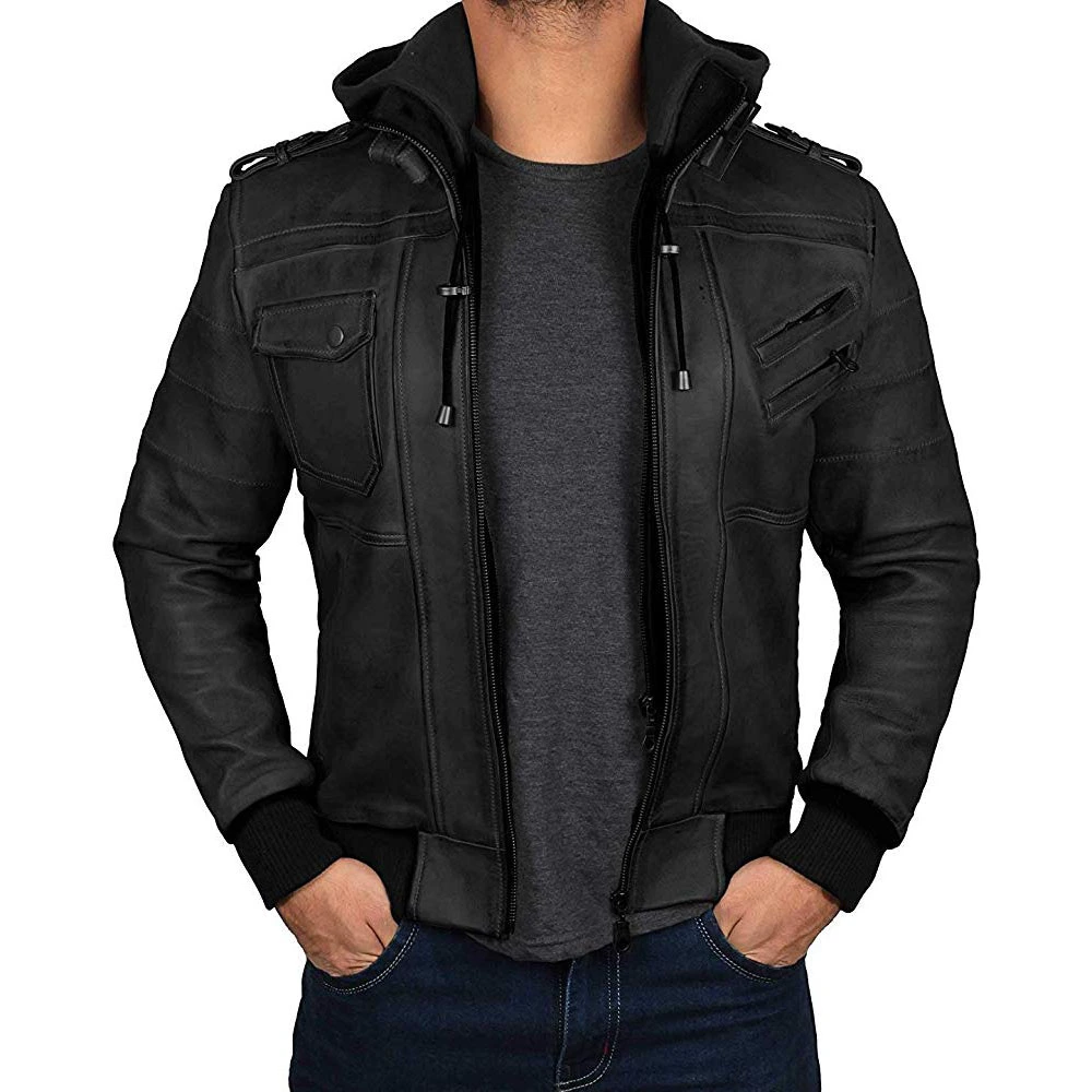 Buy Men's Bomber Leather Jacket | Jacket Designers