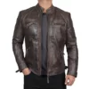 Chocolate Brown Leather Jacket