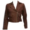 Justice League Gal Gadot Brown Leather Jacket