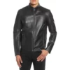 Bonded Leather Racing Jacket