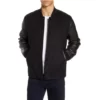 Boulder Slim Fit Wool Blend & Leather Jacket