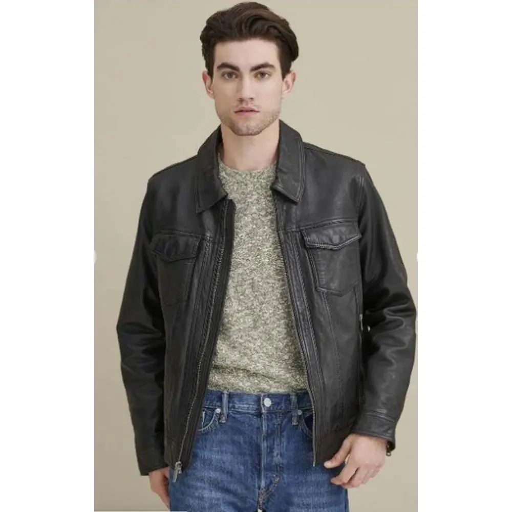 Greg Front Zip Trucker Jacket