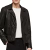 Holt Slim Fit Leather Biker Jacket