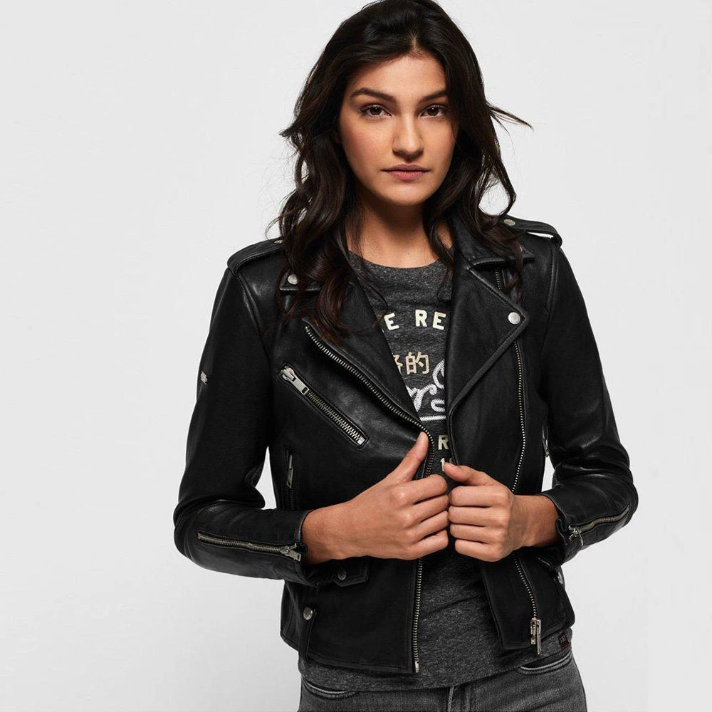 Rylee Leather Biker Jacket