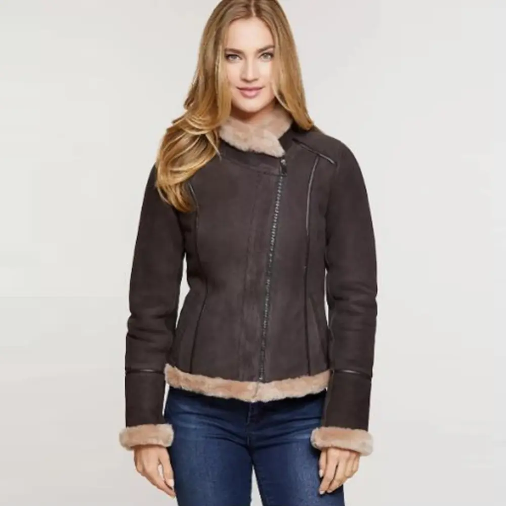 Molly Shearling Sheepskin Bomber Jacket STYLE