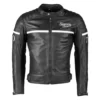 Seg Twin Black Biker Leather Jacket