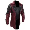 Steampunk Maroon & Black Renaissance Punk Victorian Gothic Coat