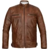 Espanol Brown Leather Jacket