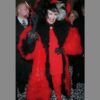 Cruella Deville Red And Black Long Fur Coat