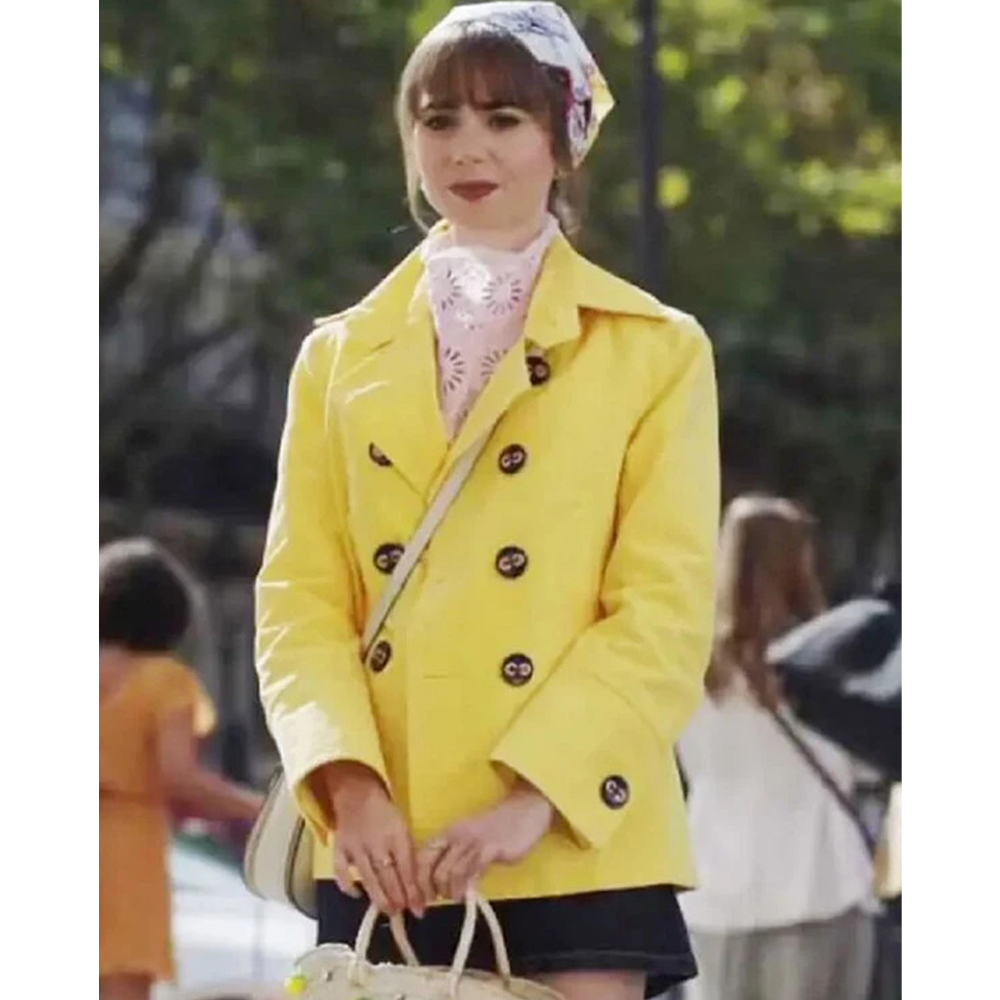 Emily In Paris Season 3 Lily Collins Yellow Coat